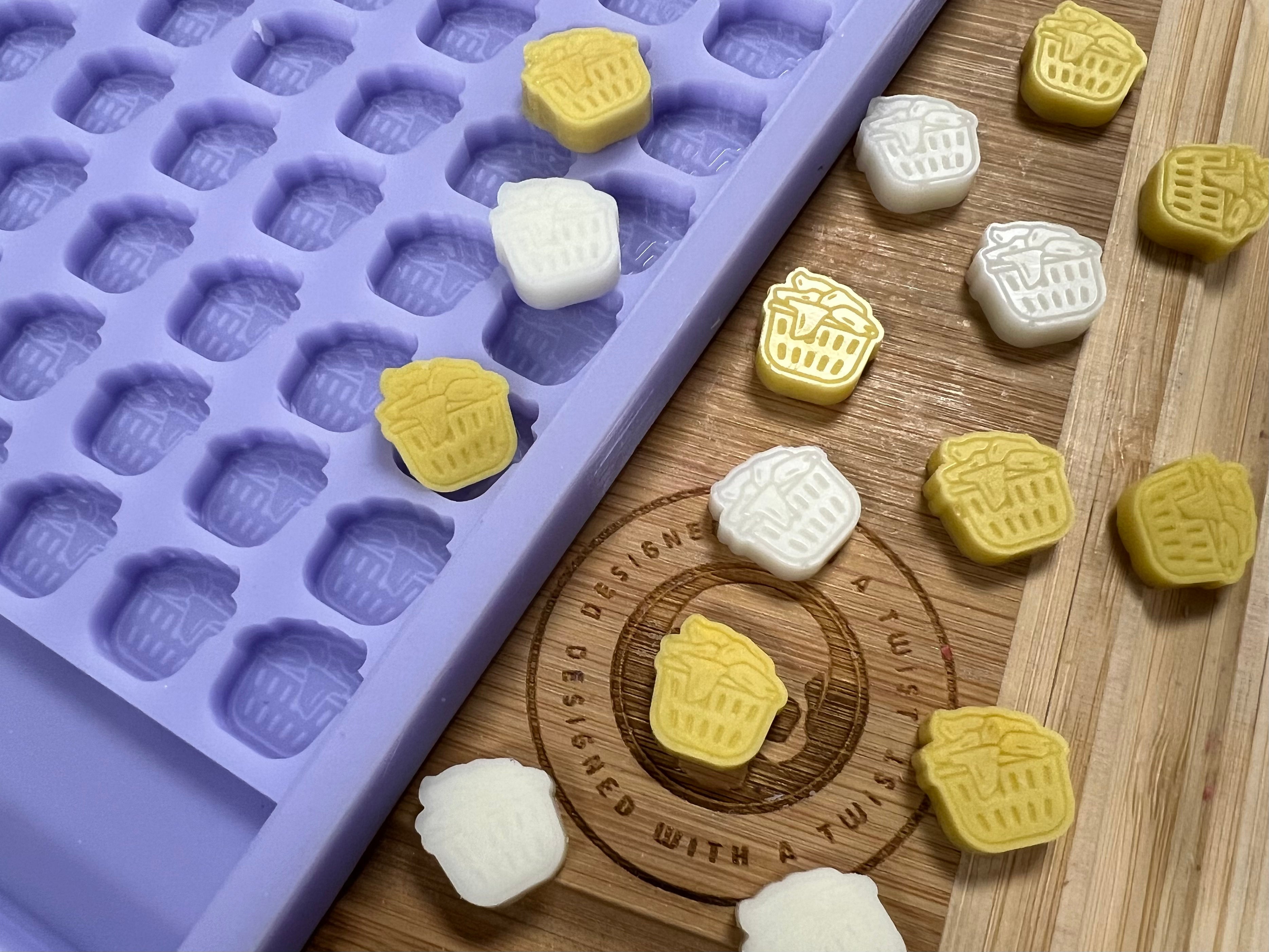 Laundry Basket Scrape n Scoop Wax Tray Silicone Mold - Designed with a Twist  - Top quality silicone molds made in the UK.