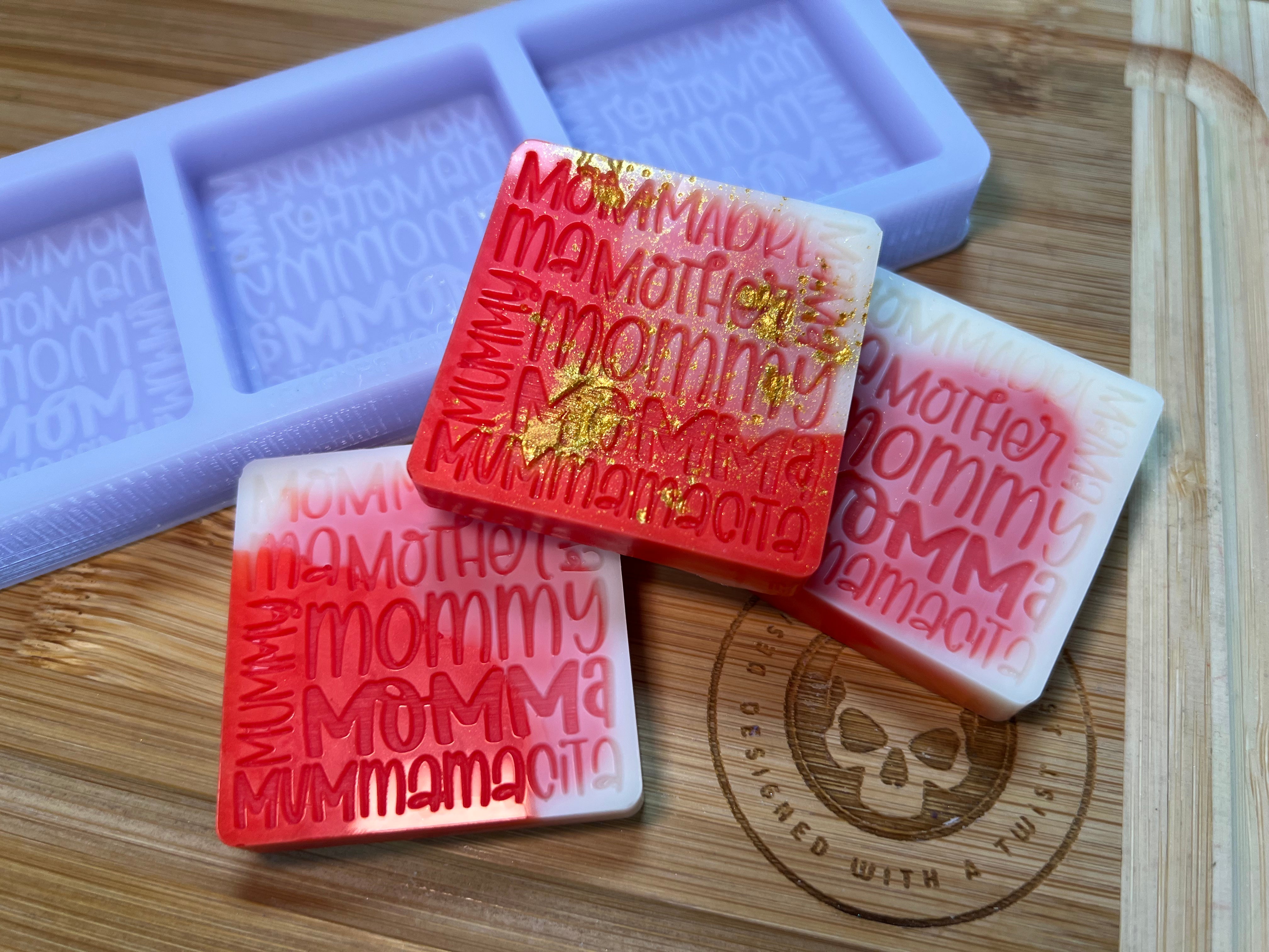 Mothers Day Wax Melt Silicone Mold - Designed with a Twist  - Top quality silicone molds made in the UK.