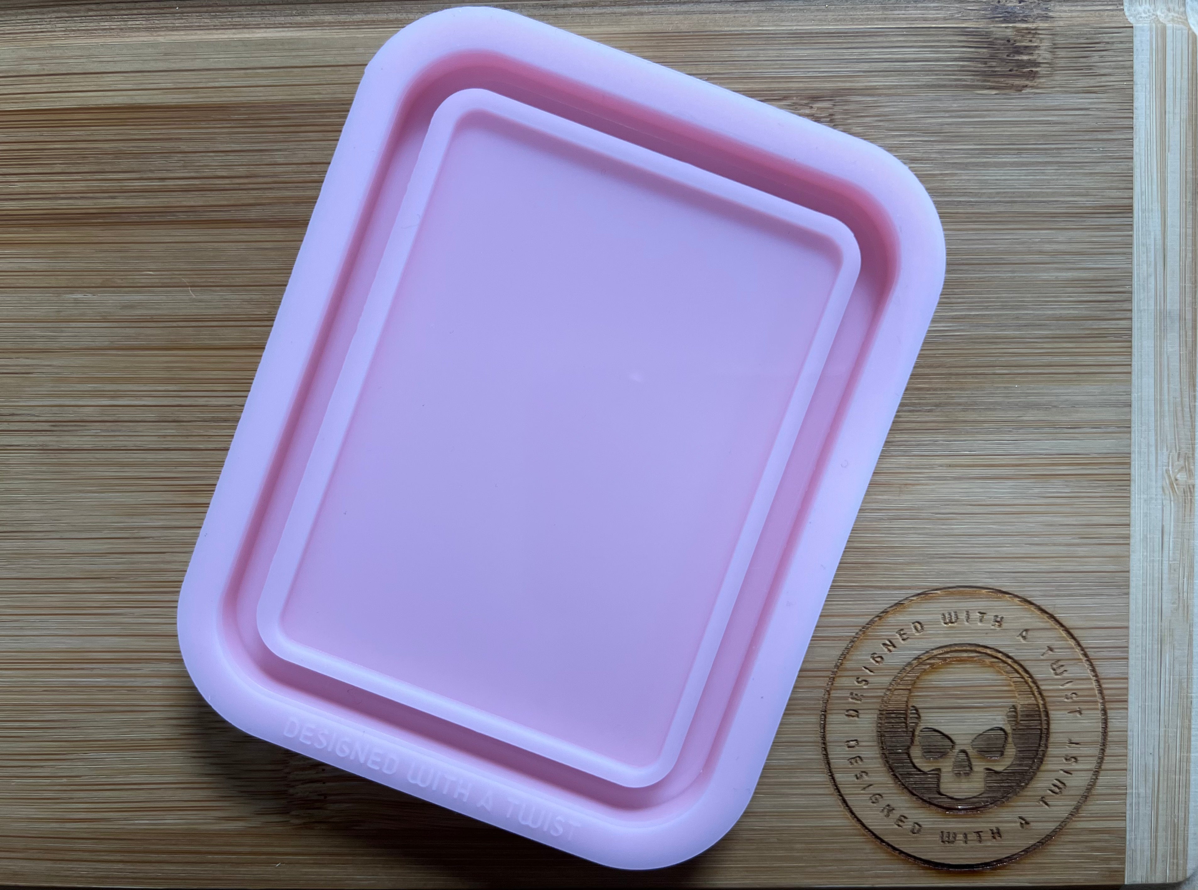 Trade Card Trinket Tray Silicone Mold - Designed with a Twist  - Top quality silicone molds made in the UK.