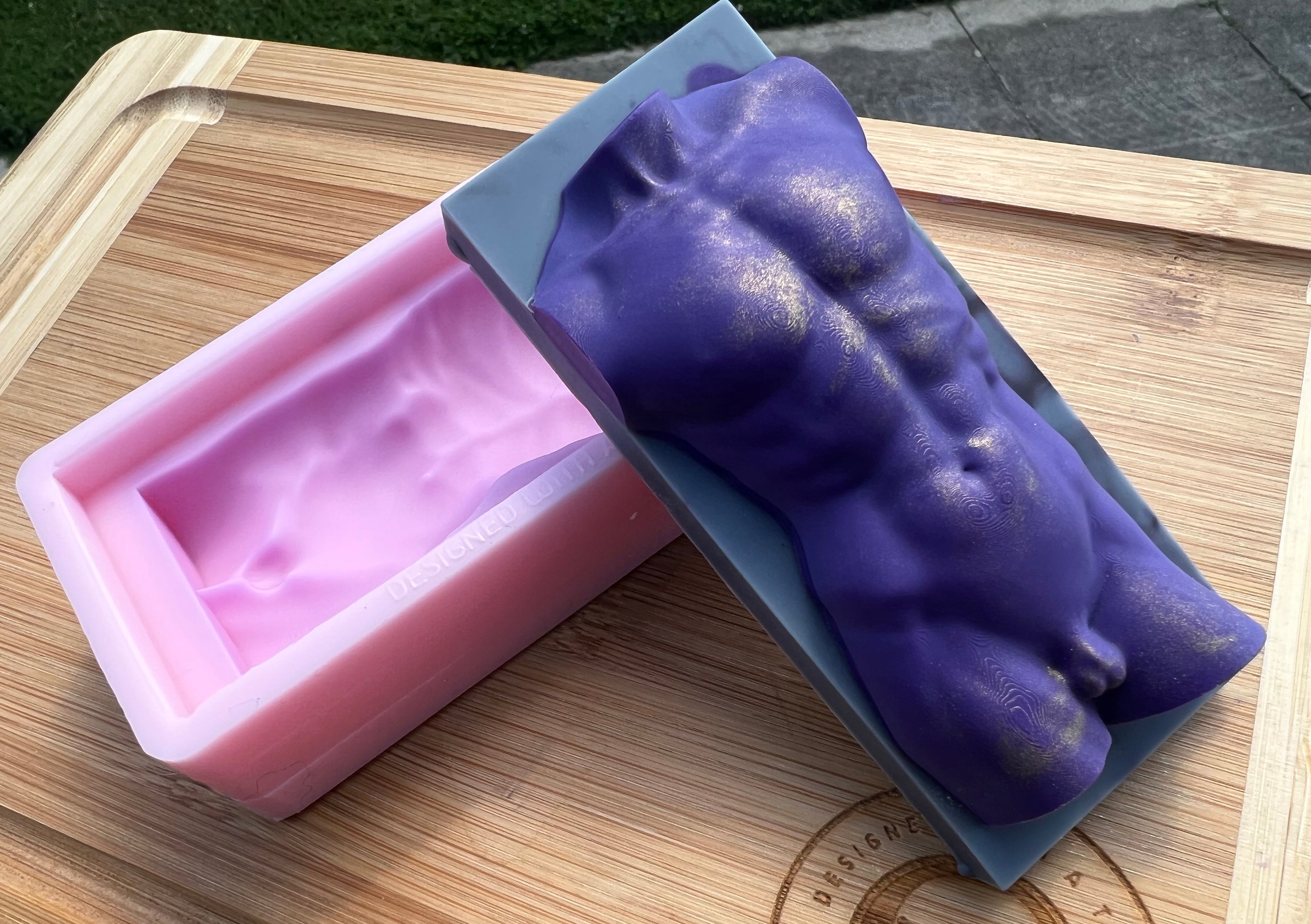 Single Hercules Torso Snapbar Silicone Mold - Designed with a Twist  - Top quality silicone molds made in the UK.