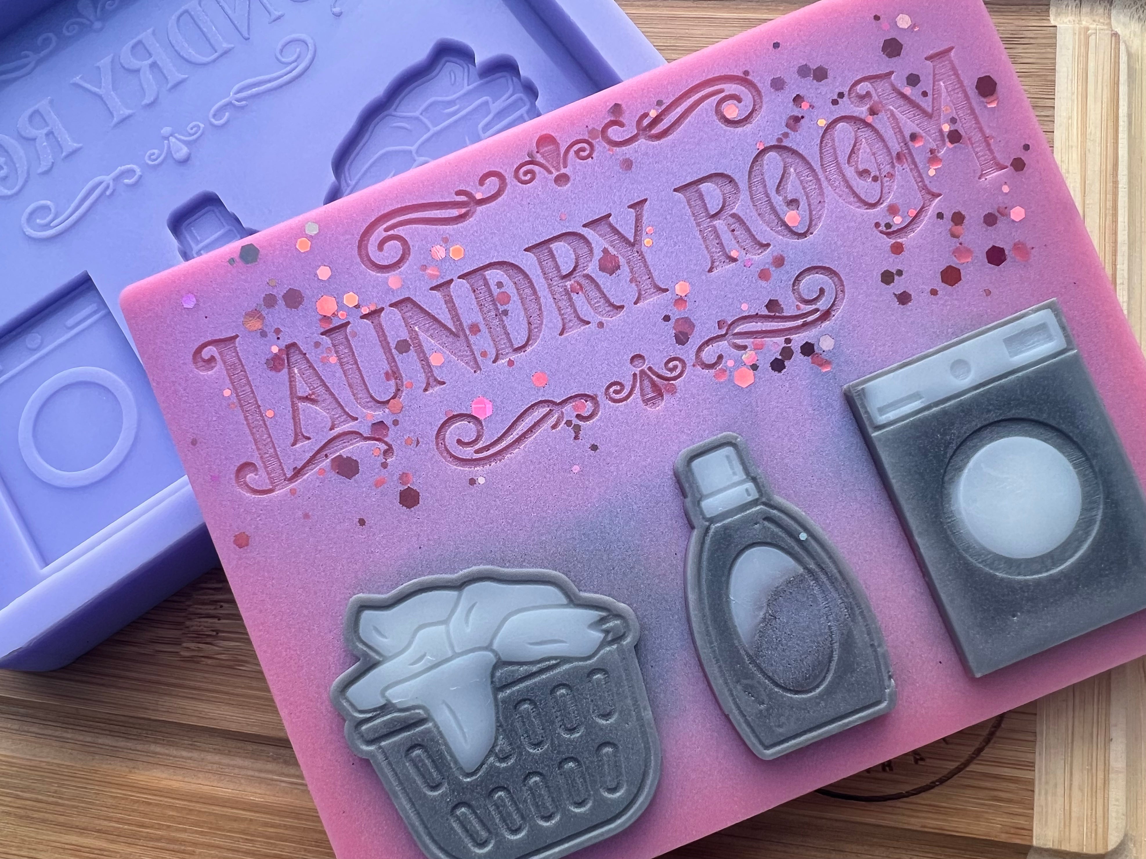 Laundry Room Slab Silicone Mold - Designed with a Twist - Top quality silicone molds made in the UK.