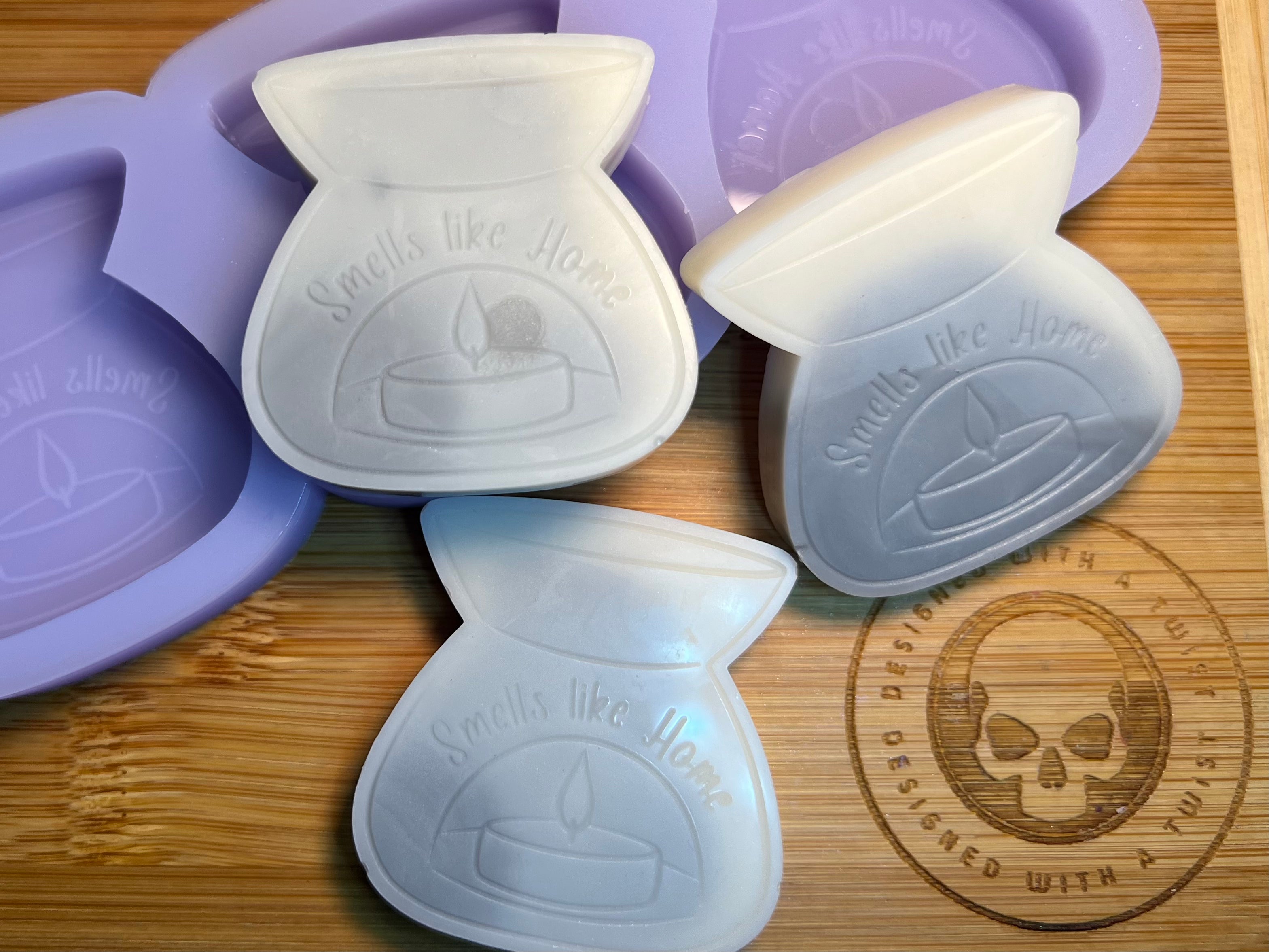 Smells Like Home Wax Burner Silicone Mold - Designed with a Twist - Top quality silicone molds made in the UK.