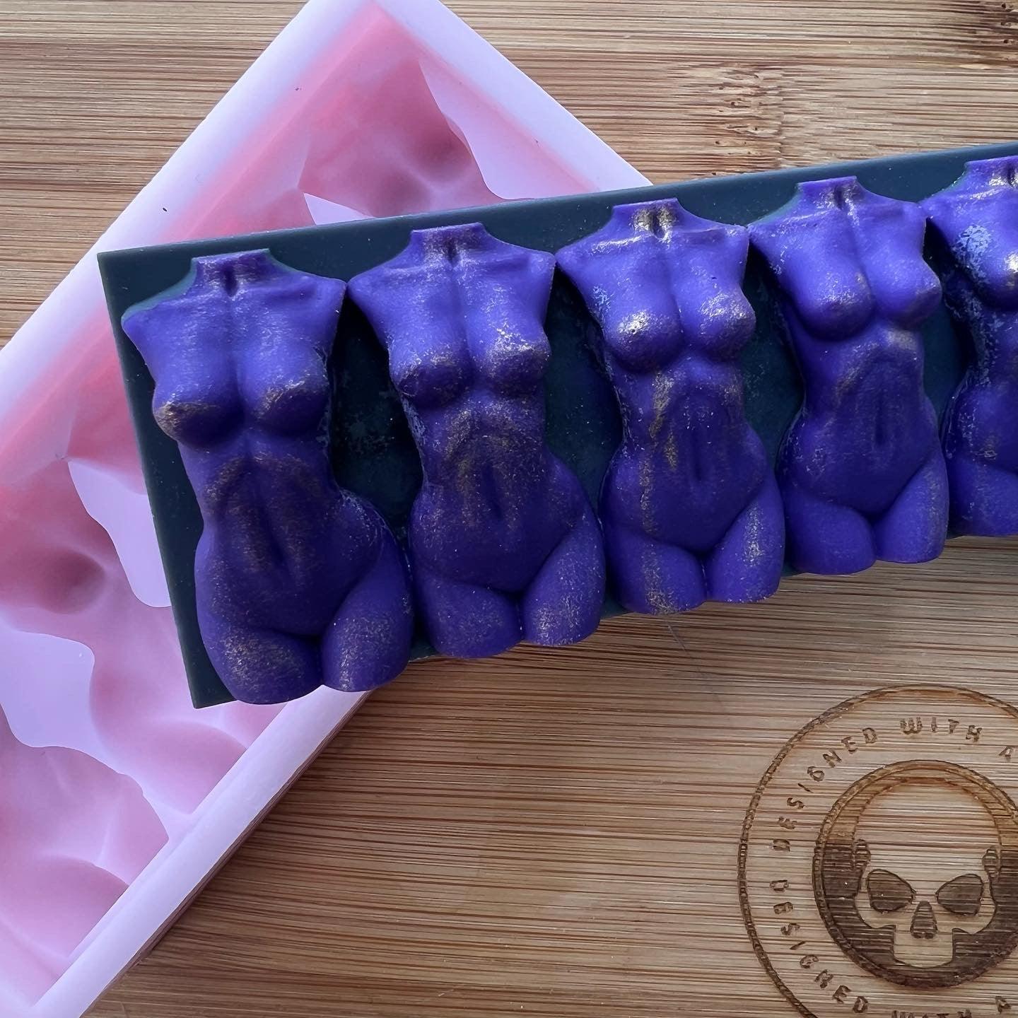 Front Facing Goddess Torso Snapbar Silicone Mold - Designed with a Twist  - Top quality silicone molds made in the UK.