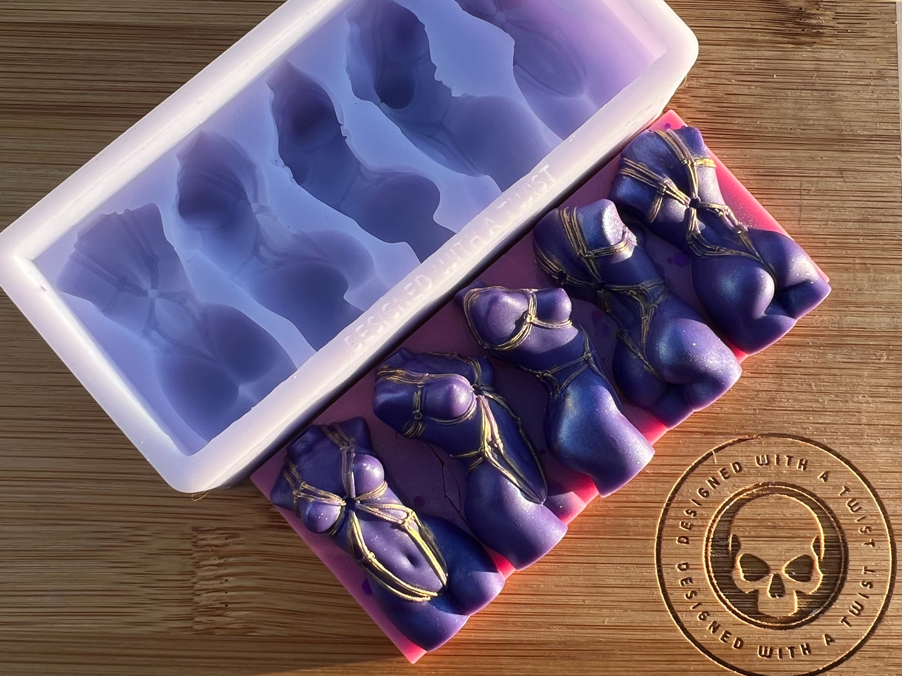 Shibari Turning Goddess Torso Snapbar Silicone Mold - Designed with a Twist  - Top quality silicone molds made in the UK.