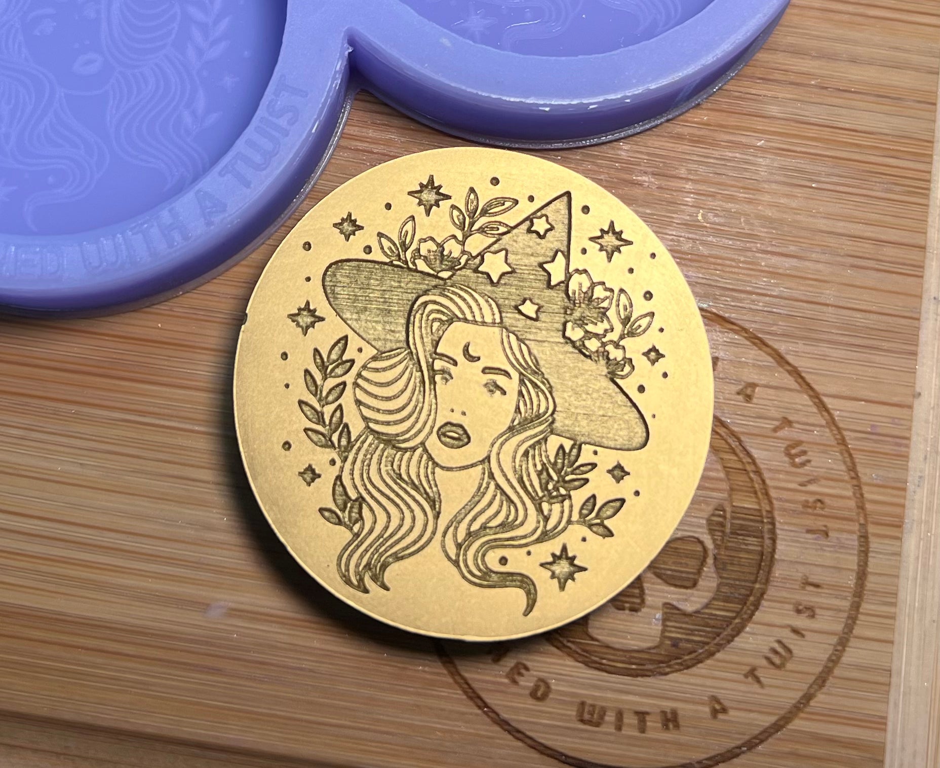 Pretty Witch Wax Melt Silicone Mold - Designed with a Twist - Top quality silicone molds made in the UK.