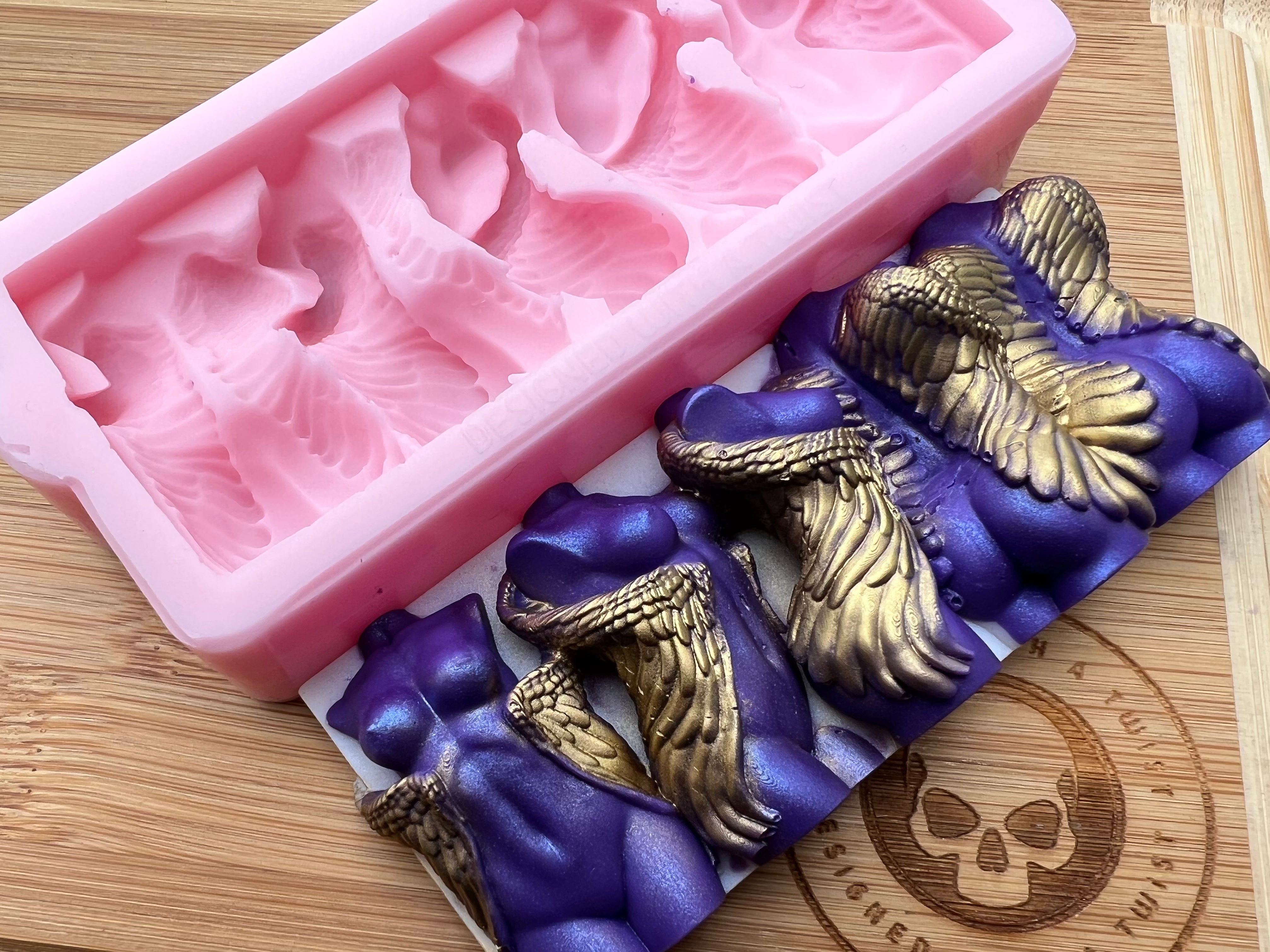 Turning Angel Goddess Torso Snapbar Silicone Mold - Designed with a Twist  - Top quality silicone molds made in the UK.