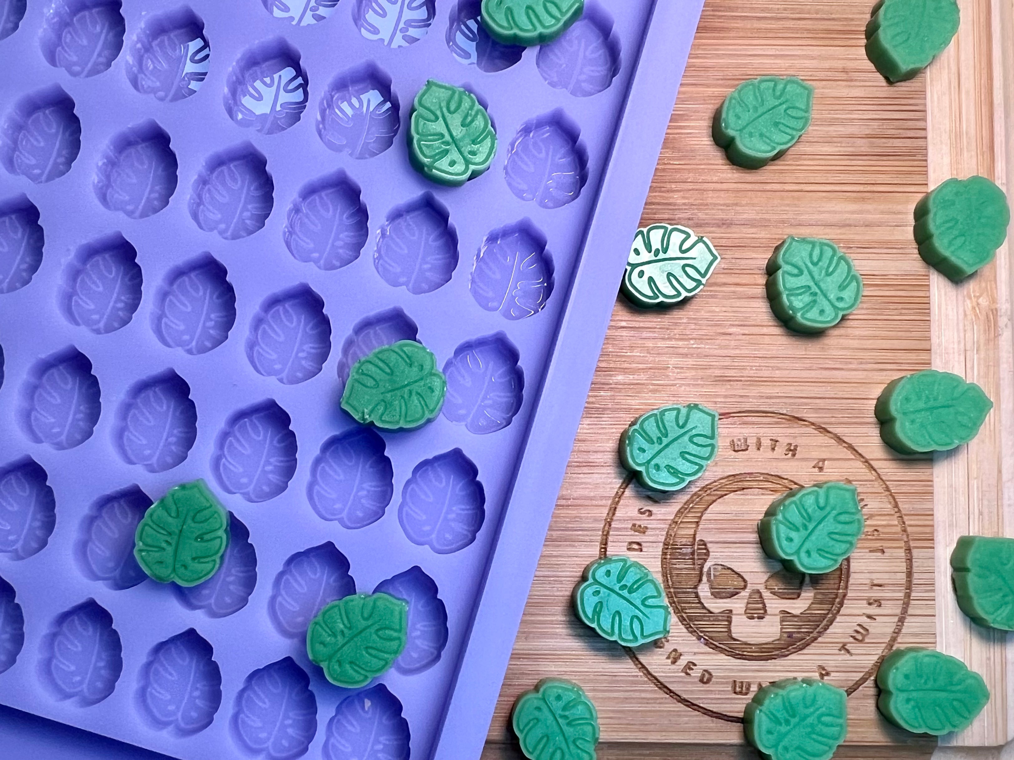 Monstera Scrape n Scoop Wax Silicone Mold - Designed with a Twist - Top quality silicone molds made in the UK.