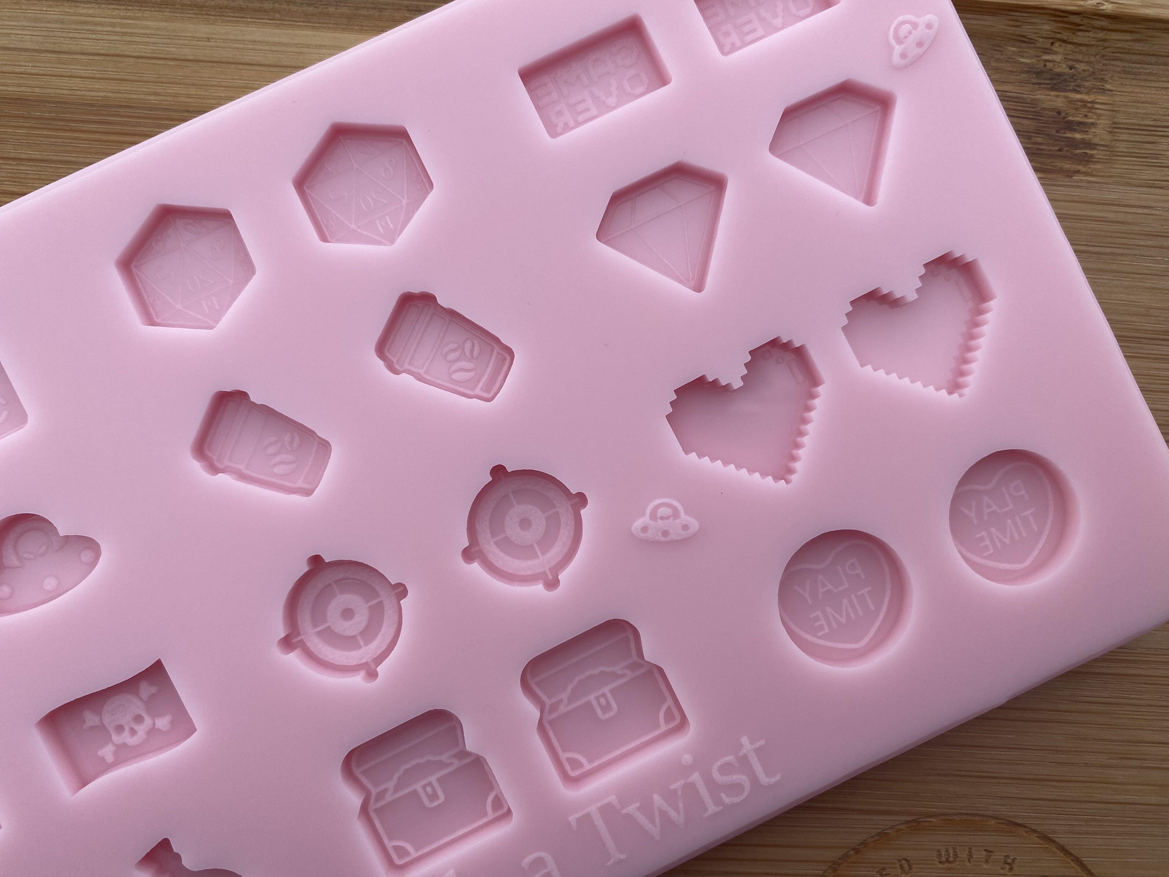 Geeky Gamer Stud Earring Silicone Mold - Designed with a Twist  - Top quality silicone molds made in the UK.