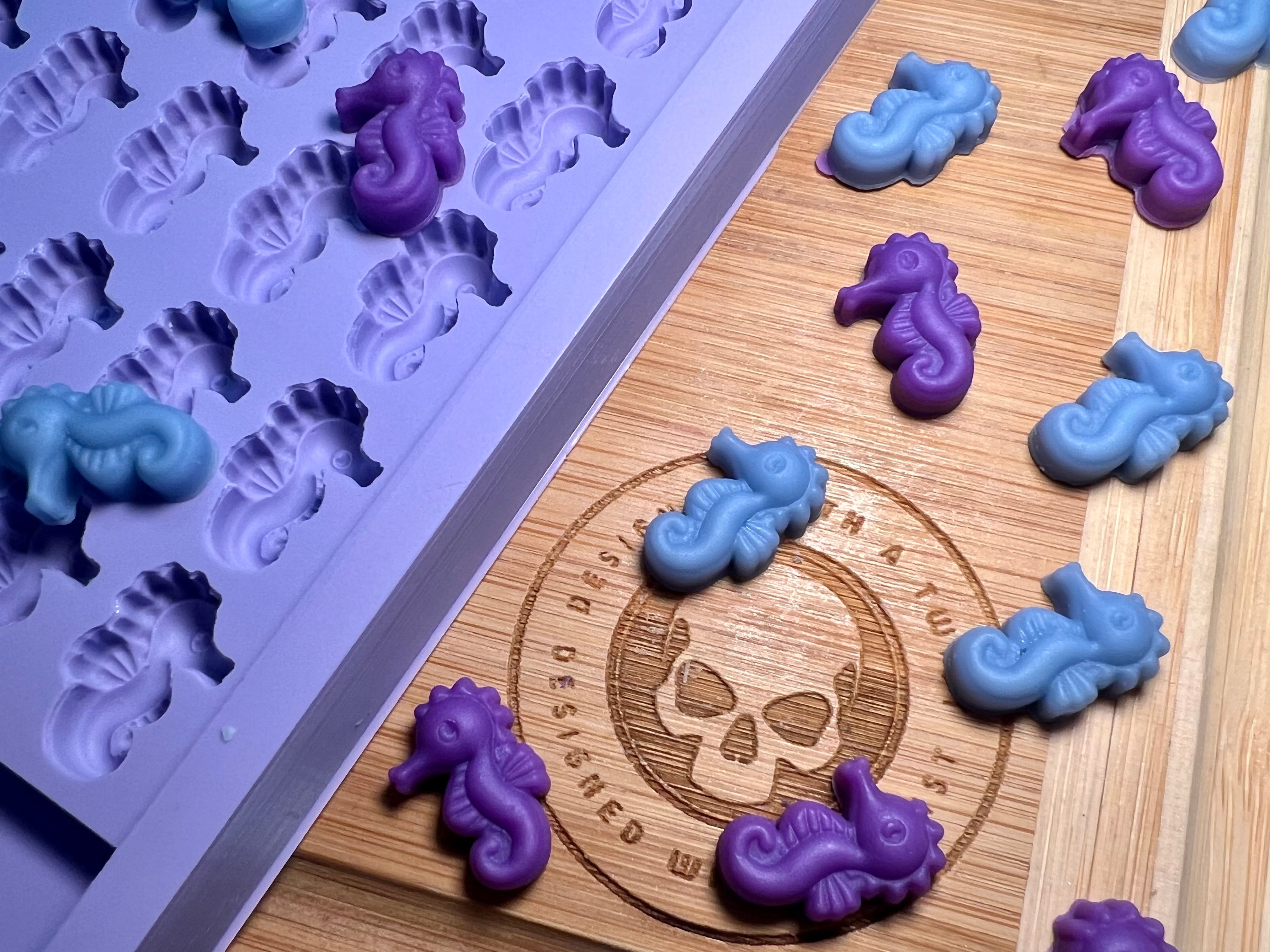 3D Sea Horse Scrape n Scoop Wax Silicone Mold - Designed with a Twist - Top quality silicone molds made in the UK.